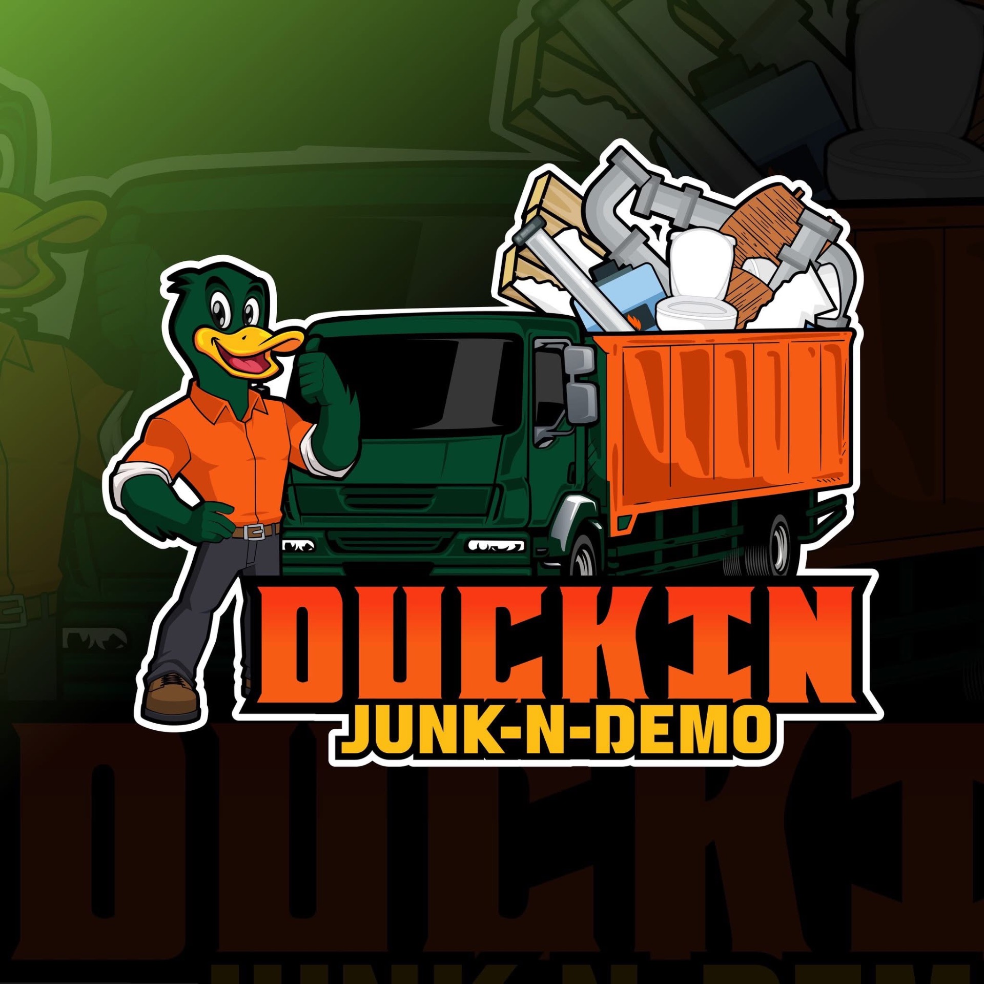Duckin Junk-N-Demo truck loaded and ready